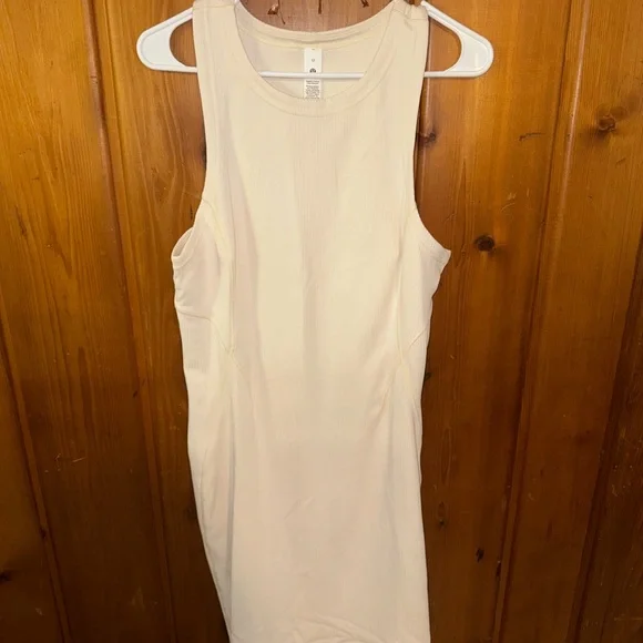 Lululemon Athletica Cream Ribbed soft streme dress - Picture 2 of 5